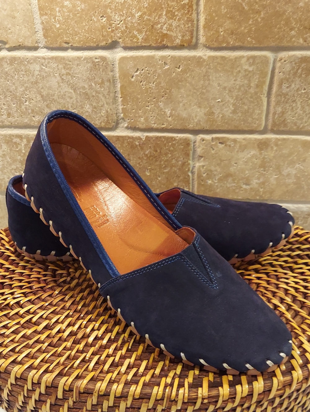 Spring Step Suede Slip-On Loafers -navy - 9.5